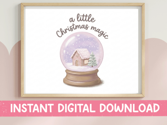 A Little Christmas Magic Snow Globe: Capturing Festive Whimsy in a Design Asset
