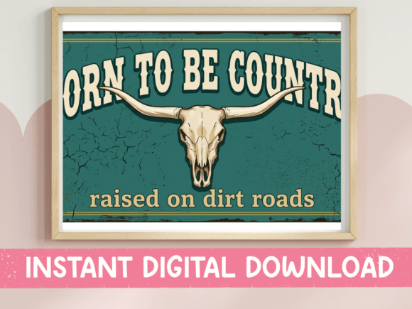 Born to Be Country Longhorn Design: More Than Just a Graphic