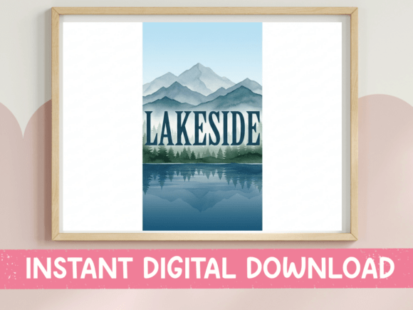 Bring the Mountains to Your Merch with Lakeside Mountain Reflection Design