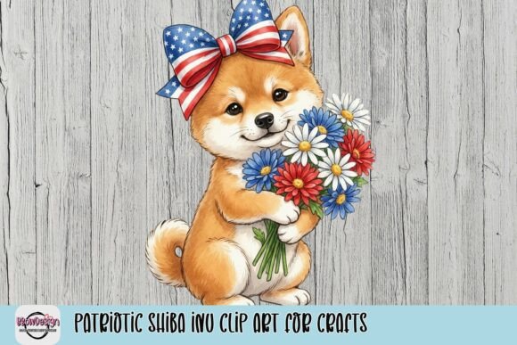 Celebrate with Adorable Shiba Inu Clip Art