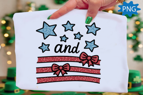 Coquette 4th of July Memorial Day PNG: Patriotic Design Asset