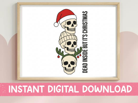 Dead Inside but Its Christmas SVG PNG: Embrace the Holiday Skull Energy