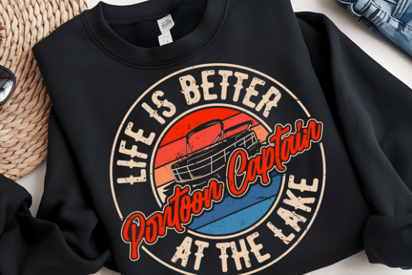 Lake Life Boating Pontoon Captain PNG: A Designer's Guide to Lake Life Graphics