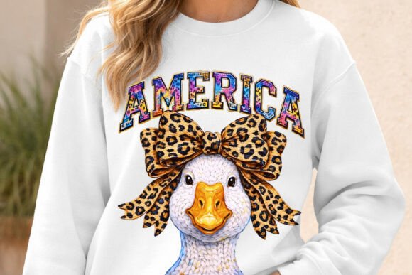 Patriotic Goose Duck: A Bold AMERICA PNG for Creative Projects