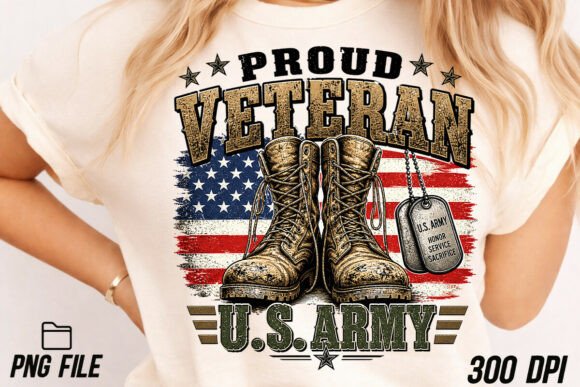 Proud Veteran Png: US Army Sublimation for Bold Designs