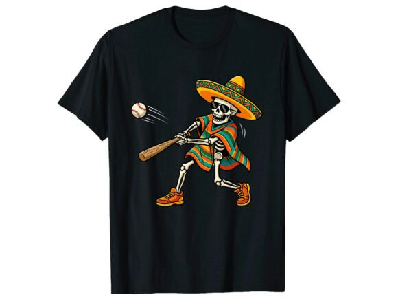 Skeleton Baseball Cinco De Mayo T-Shirt: Festive Design Guide