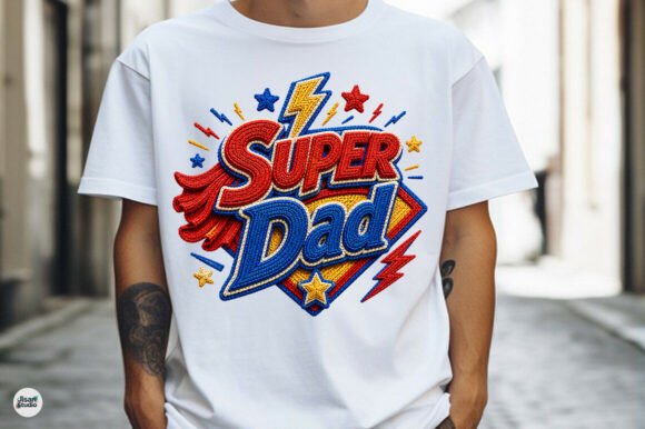 Superhero Dad Faux Embroidery: A Father's Day Design Powerhouse