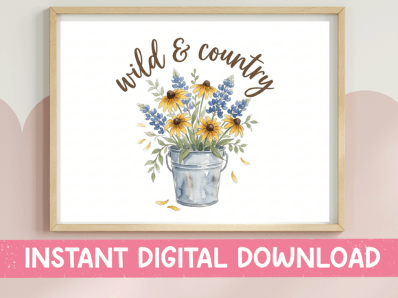 Wild and Country Wildflower Bucket: A Design Asset for Authentic Style